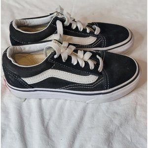 Vans Off The Wall Black and White Low Top Kids Size 12C Used No Box 721278